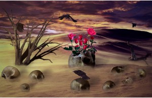 Scene synthesis, synthesis of desert death land scenes – photo synthesis