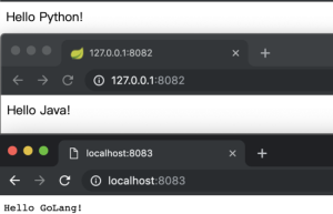 Python, Java, GoLang Web-based performance testing